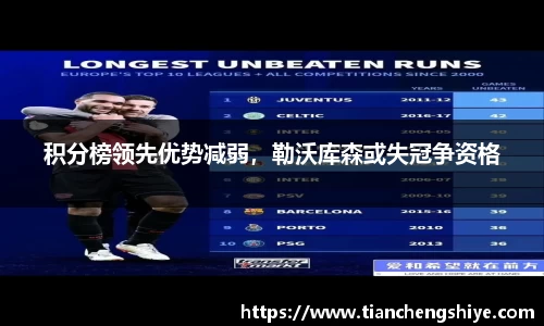 积分榜领先优势减弱，勒沃库森或失冠争资格